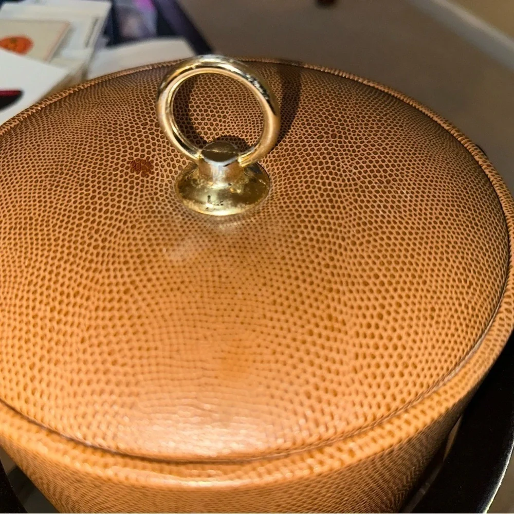 Georges Briard Midcentury Faux Snakeskin Ice Bucket